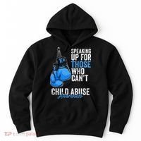 Child Abuse Prevention Awareness Boxing Gloves Blue Ribbon Hoodie thumb 0