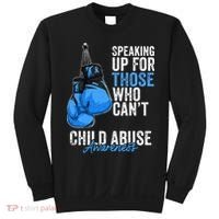 Child Abuse Prevention Awareness Boxing Gloves Blue Ribbon Sweatshirt thumb 0