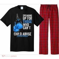 Child Abuse Prevention Awareness Boxing Gloves Blue Ribbon Pajama Set thumb 0