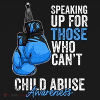 Child Abuse Prevention Awareness Boxing Gloves Blue Ribbon Women's Hoodie thumb 2