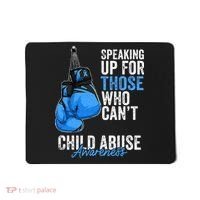 Child Abuse Prevention Awareness Boxing Gloves Blue Ribbon Mousepad thumb 0
