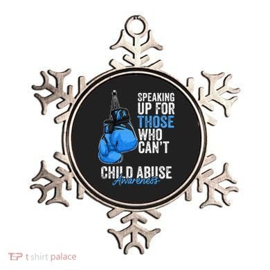 Child Abuse Prevention Awareness Boxing Gloves Blue Ribbon Ornament