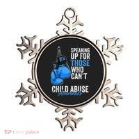 Child Abuse Prevention Awareness Boxing Gloves Blue Ribbon Ornament thumb 0