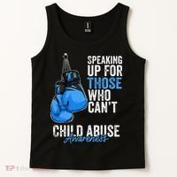 Child Abuse Prevention Awareness Boxing Gloves Blue Ribbon Tank Top thumb 2