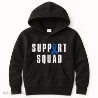 Child Abuse Prevention Awareness Warrior Support Squad Kids Hoodie thumb 0