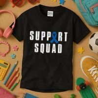 Child Abuse Prevention Awareness Warrior Support Squad Kids T-Shirt thumb 3