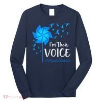 Child Abuse Prevention Awareness IM Their Voice Pinwheel Long Sleeve Shirt thumb 0