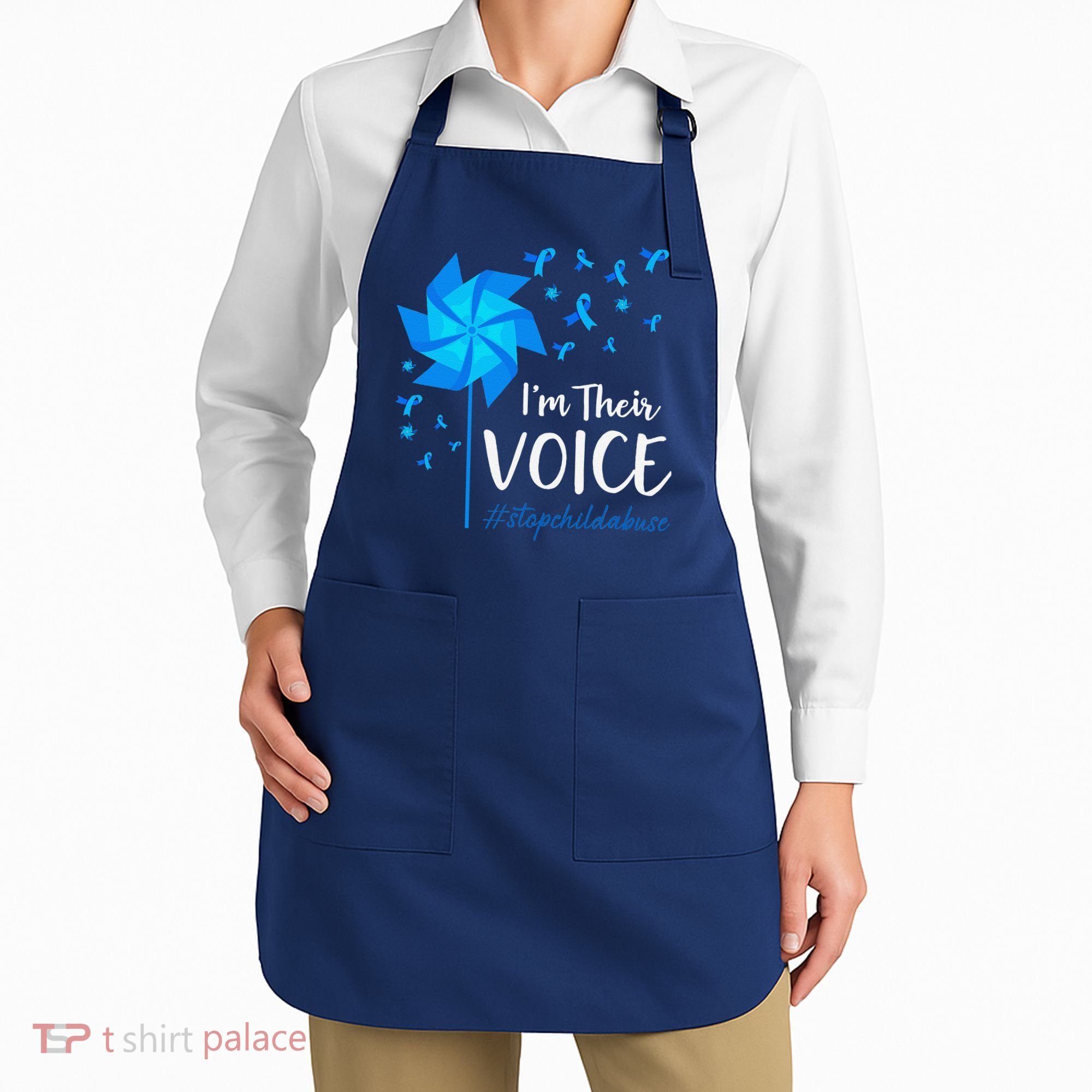 Child Abuse Prevention Awareness IM Their Voice Pinwheel Apron