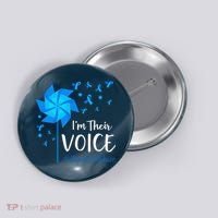 Child Abuse Prevention Awareness IM Their Voice Pinwheel Button thumb 0