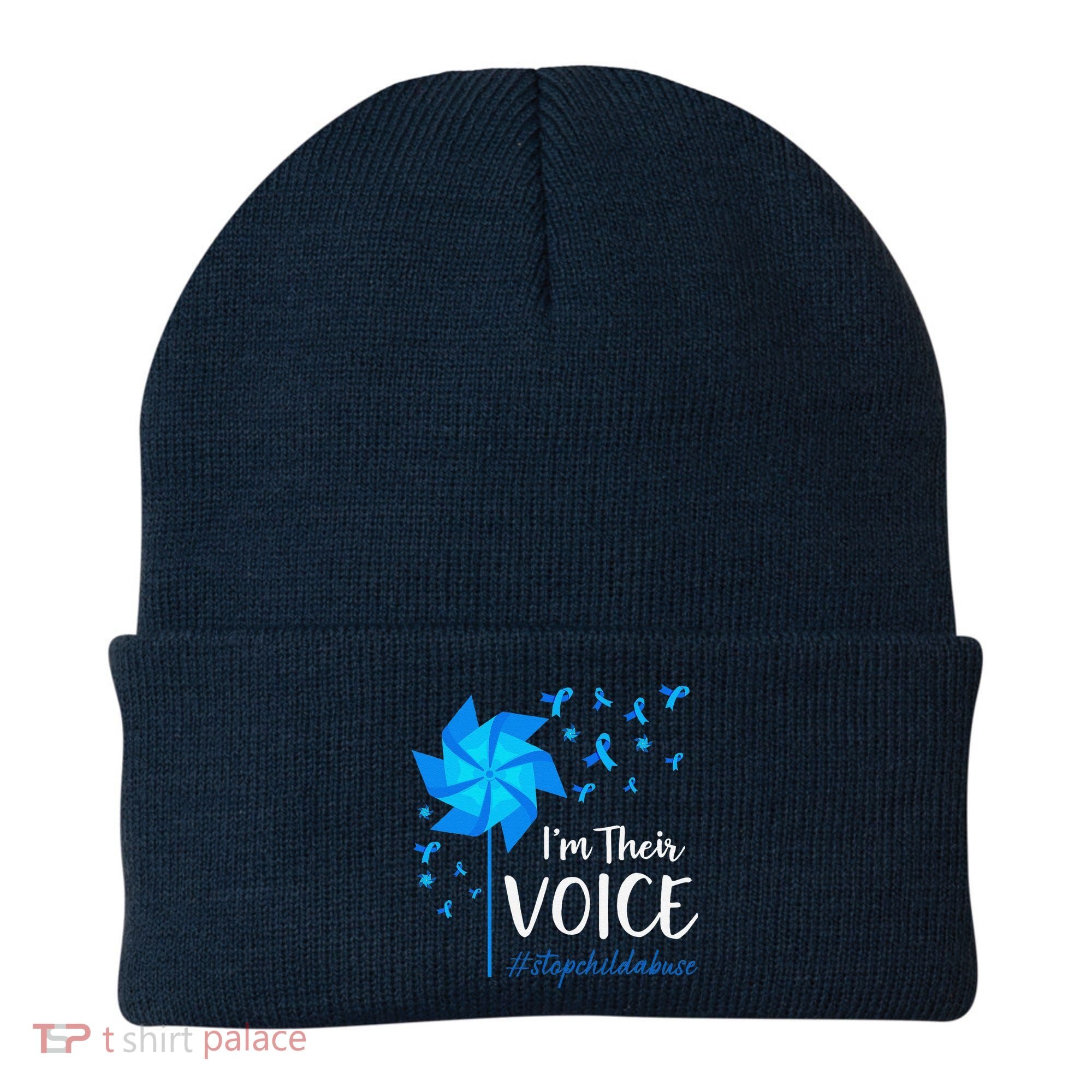 Child Abuse Prevention Awareness IM Their Voice Pinwheel Beanie