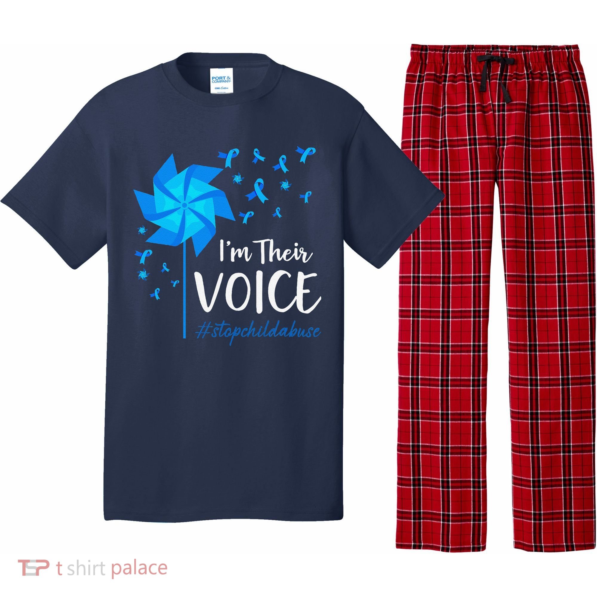 Child Abuse Prevention Awareness IM Their Voice Pinwheel Pajama Set