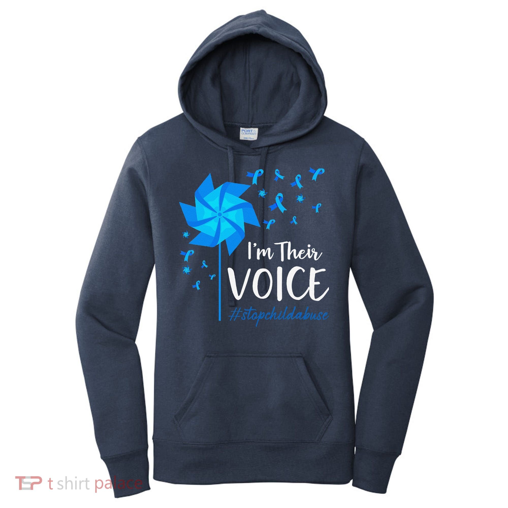 Child Abuse Prevention Awareness IM Their Voice Pinwheel Women's Hoodie