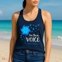 Child Abuse Prevention Awareness IM Their Voice Pinwheel Women's Tank Top thumb 2