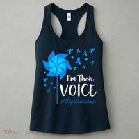 Child Abuse Prevention Awareness IM Their Voice Pinwheel Women's Tank Top thumb 3