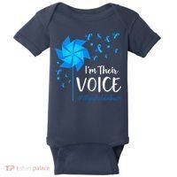 Child Abuse Prevention Awareness IM Their Voice Pinwheel Baby Bodysuit thumb 0