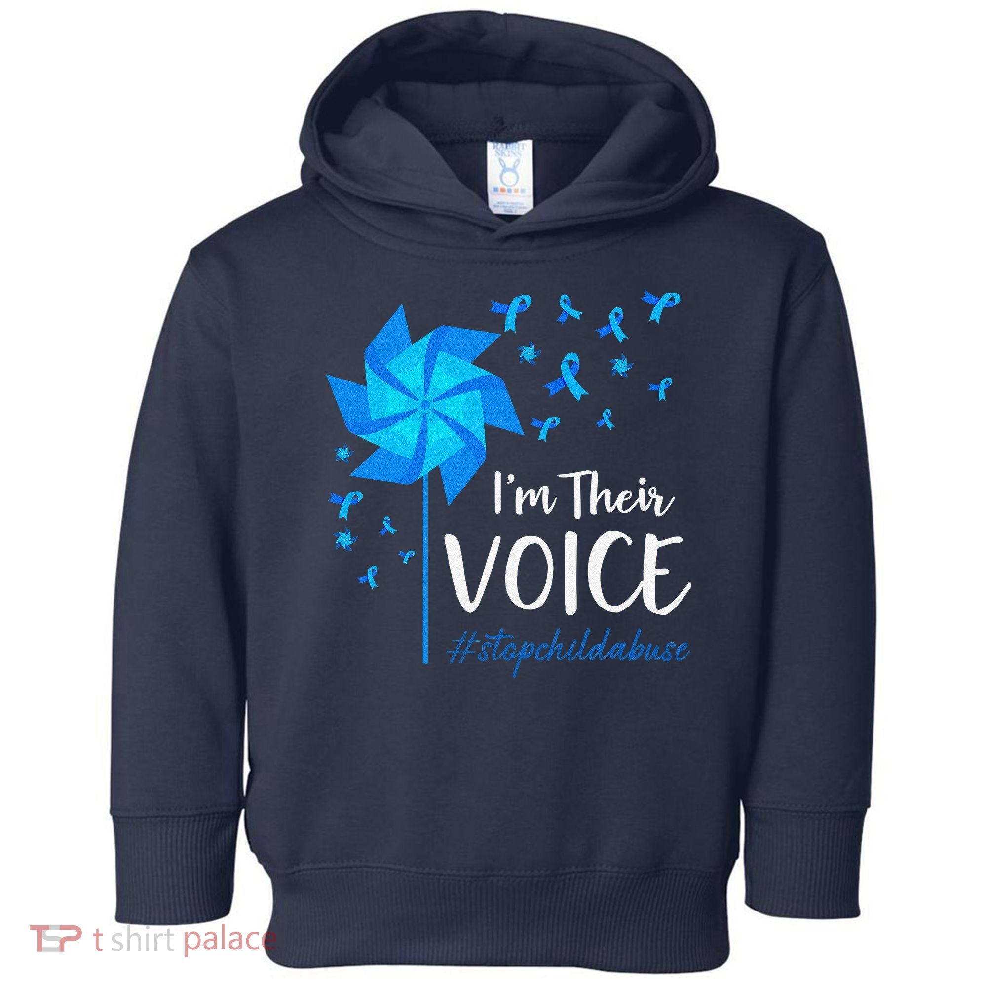 Child Abuse Prevention Awareness IM Their Voice Pinwheel Toddler Hoodie