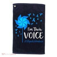 Child Abuse Prevention Awareness IM Their Voice Pinwheel Golf Towel thumb 0