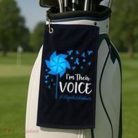 Child Abuse Prevention Awareness IM Their Voice Pinwheel Golf Towel thumb 2
