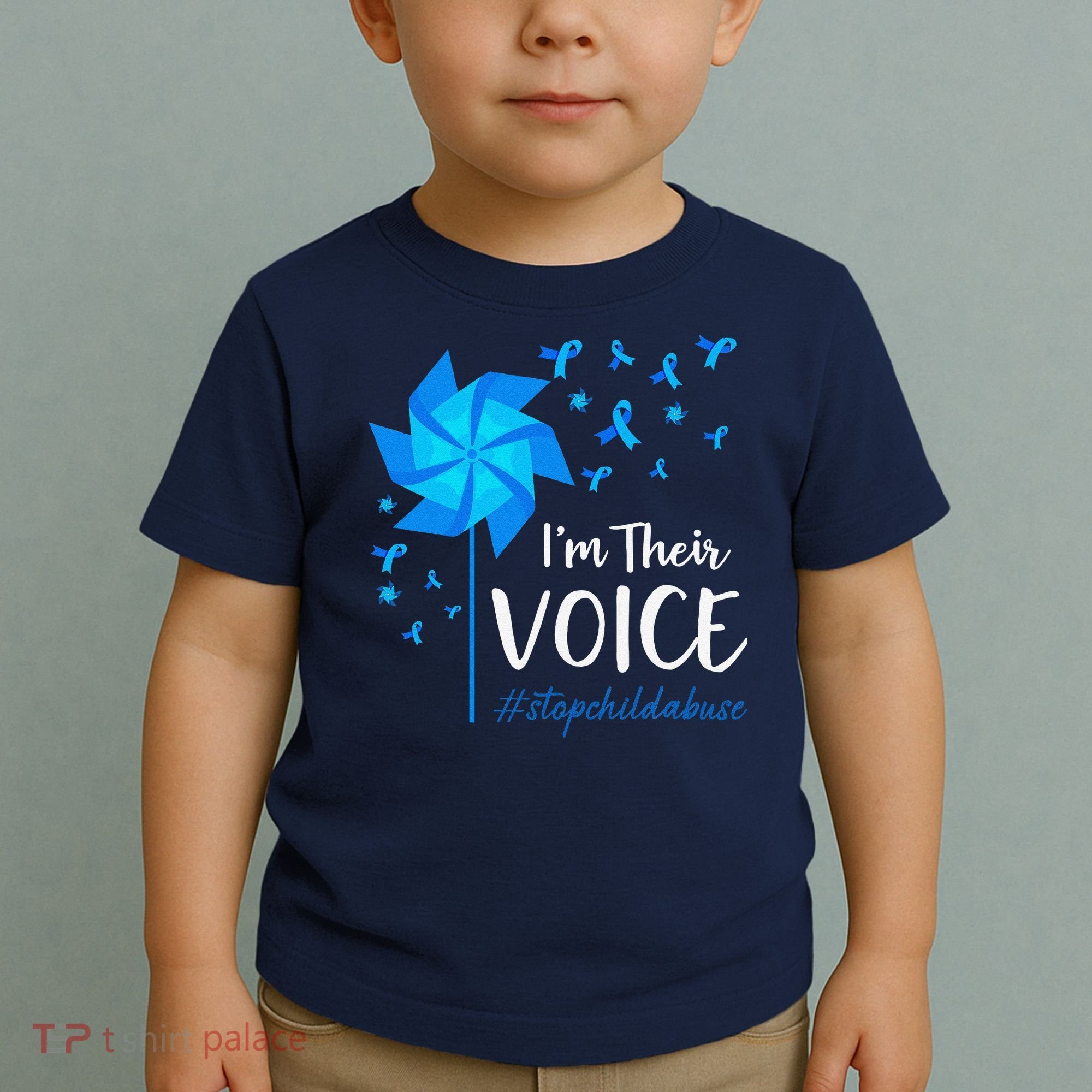 Child Abuse Prevention Awareness IM Their Voice Pinwheel Toddler T-Shirt