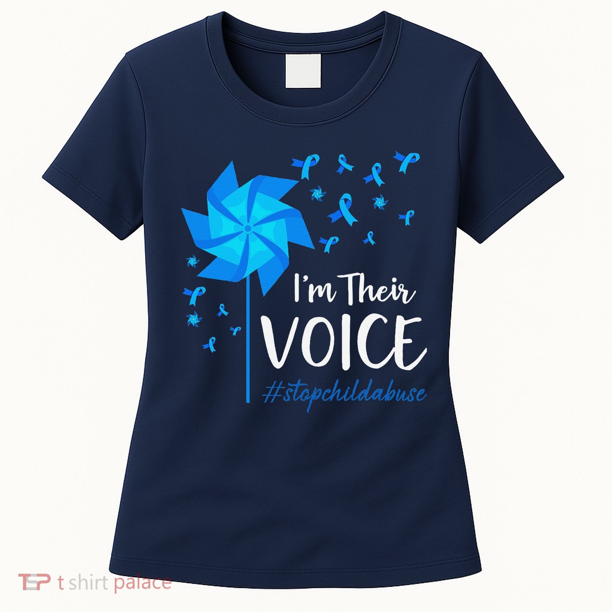 Child Abuse Prevention Awareness IM Their Voice Pinwheel Women's T-Shirt