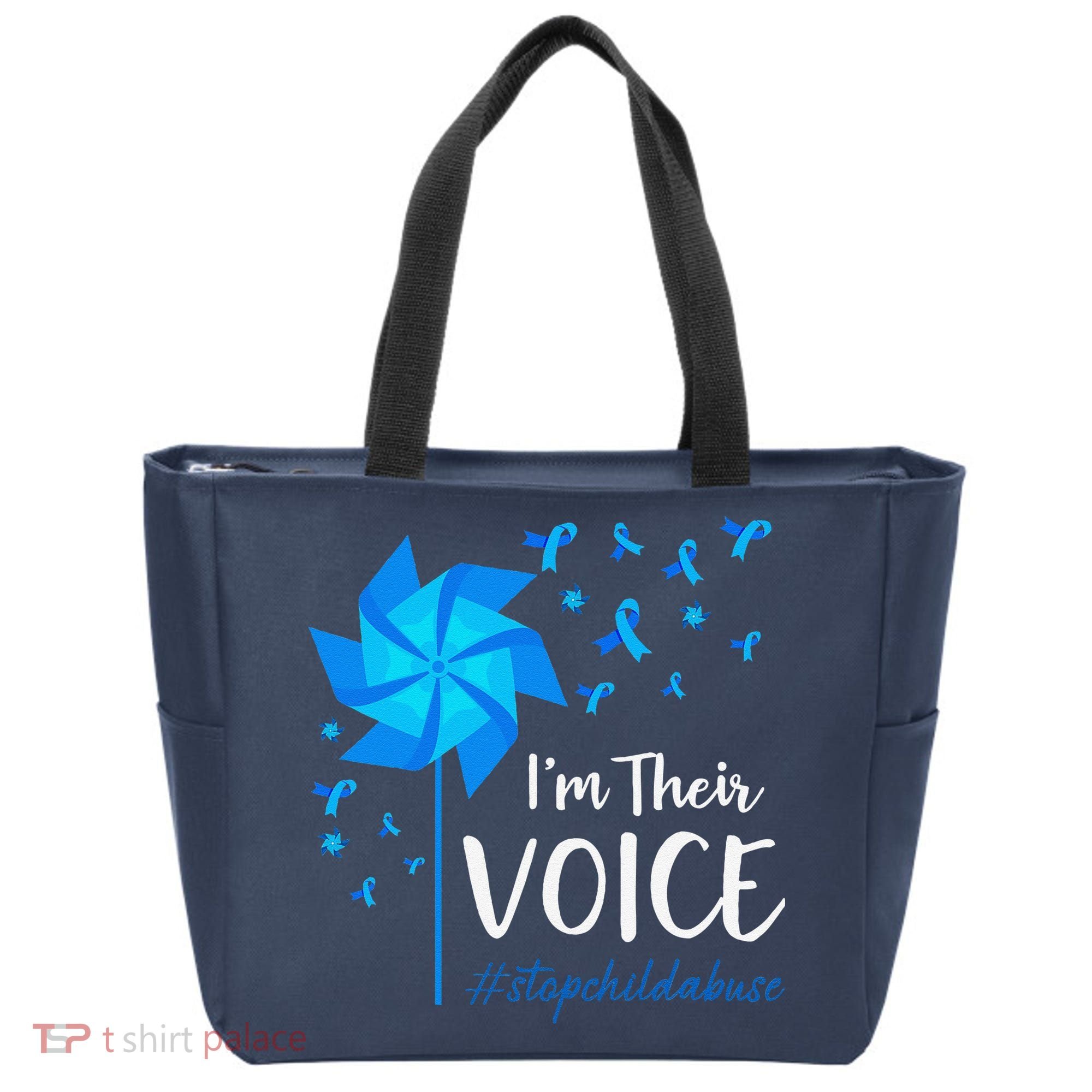 Child Abuse Prevention Awareness IM Their Voice Pinwheel Tote Bag