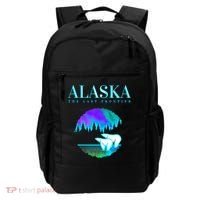 Cool Alaska Pair of Polar Bear with Aurora Snow Scene Backpack thumb 0