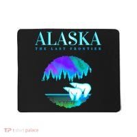 Cool Alaska Pair of Polar Bear with Aurora Snow Scene Mousepad thumb 0