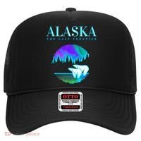 Cool Alaska Pair of Polar Bear with Aurora Snow Scene Hat thumb 0