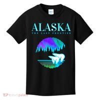 Cool Alaska Pair of Polar Bear with Aurora Snow Scene Kids T-Shirt thumb 0