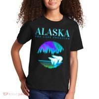 Cool Alaska Pair of Polar Bear with Aurora Snow Scene Kids T-Shirt thumb 2