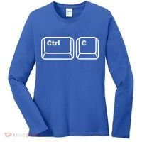 Copy And Paste Dad Matching Father Daughter Son S Cool Gift Women's Long Sleeve Shirt thumb 0