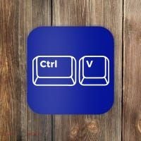 Copy And Paste Daughter Son Cute Gift Matching Fathers Day Cute Gift Coaster thumb 0