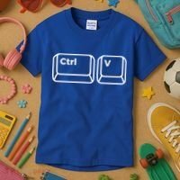 Copy And Paste Daughter Son Cute Gift Matching Fathers Day Cute Gift Kids T-Shirt thumb 3