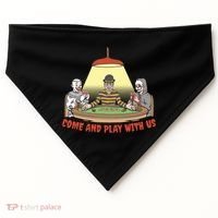 Come And Play With Us Spooky Horror Halloween USA-Made Doggie Bandana thumb 0