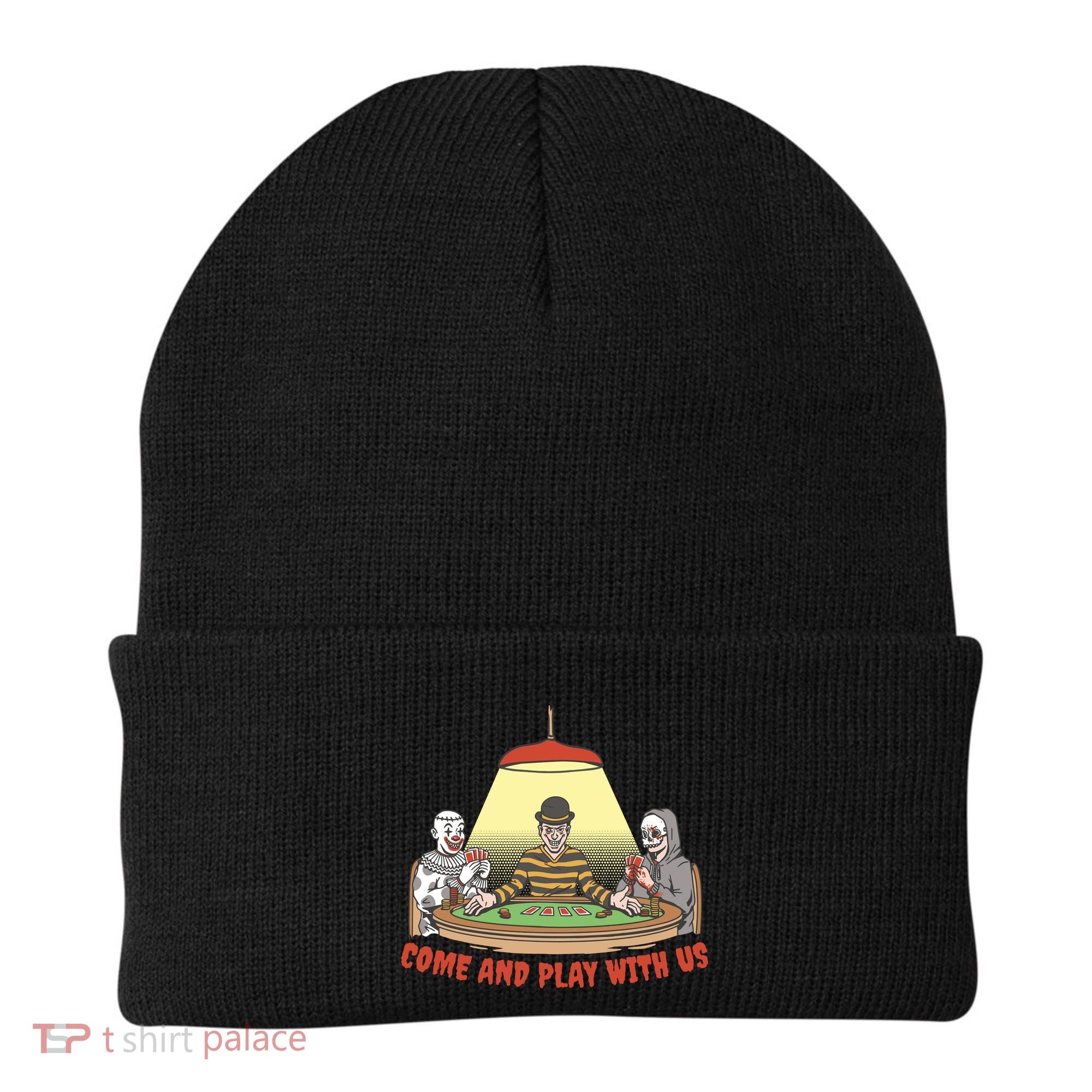 Come And Play With Us Spooky Horror Halloween Beanie