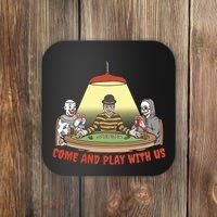 Come And Play With Us Spooky Horror Halloween Coaster thumb 0