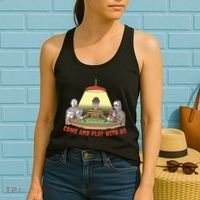 Come And Play With Us Spooky Horror Halloween Women's Tank Top thumb 2