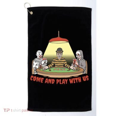 Come And Play With Us Spooky Horror Halloween Golf Towel