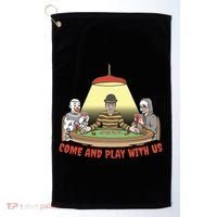 Come And Play With Us Spooky Horror Halloween Golf Towel thumb 0