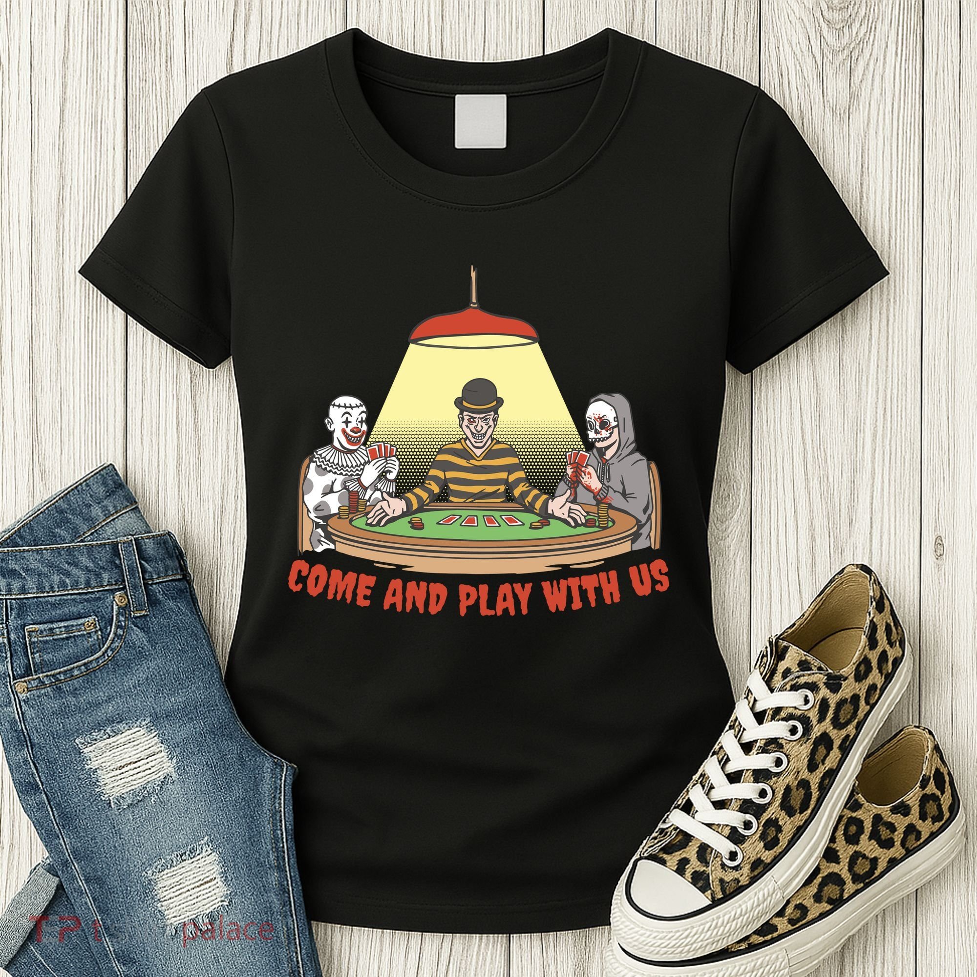 Come And Play With Us Spooky Horror Halloween Women's T-Shirt