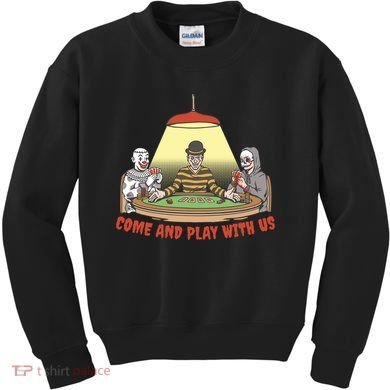 Come And Play With Us Spooky Horror Halloween Kids Sweatshirt