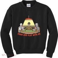 Come And Play With Us Spooky Horror Halloween Kids Sweatshirt thumb 0