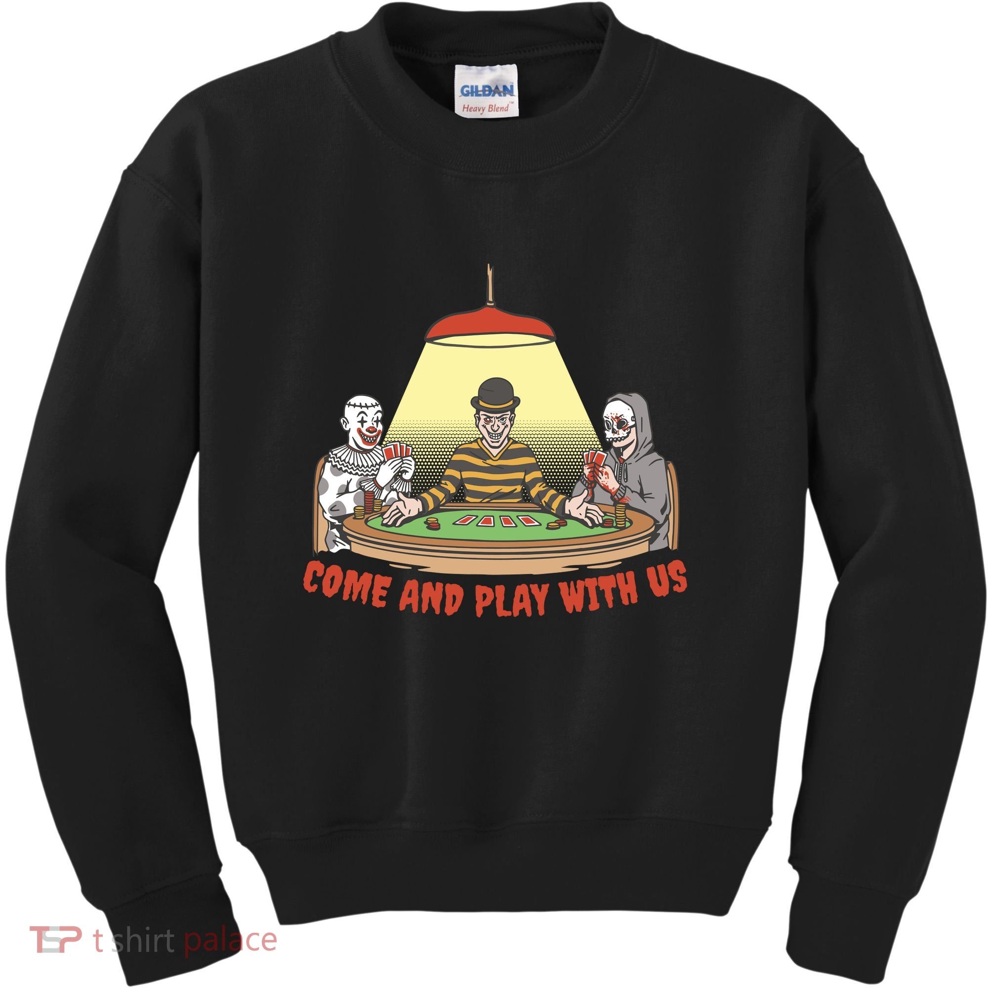 Come And Play With Us Spooky Horror Halloween Kids Sweatshirt