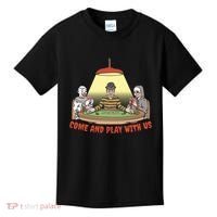 Come And Play With Us Spooky Horror Halloween Kids T-Shirt thumb 0