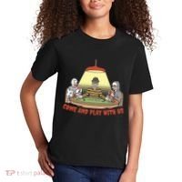 Come And Play With Us Spooky Horror Halloween Kids T-Shirt thumb 2