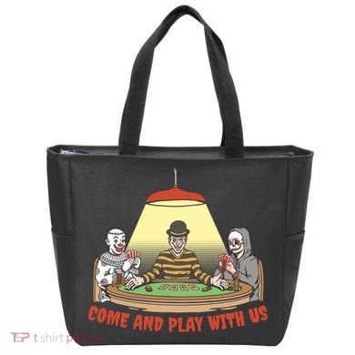 Come And Play With Us Spooky Horror Halloween Tote Bag