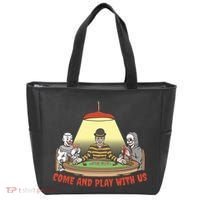 Come And Play With Us Spooky Horror Halloween Tote Bag thumb 0