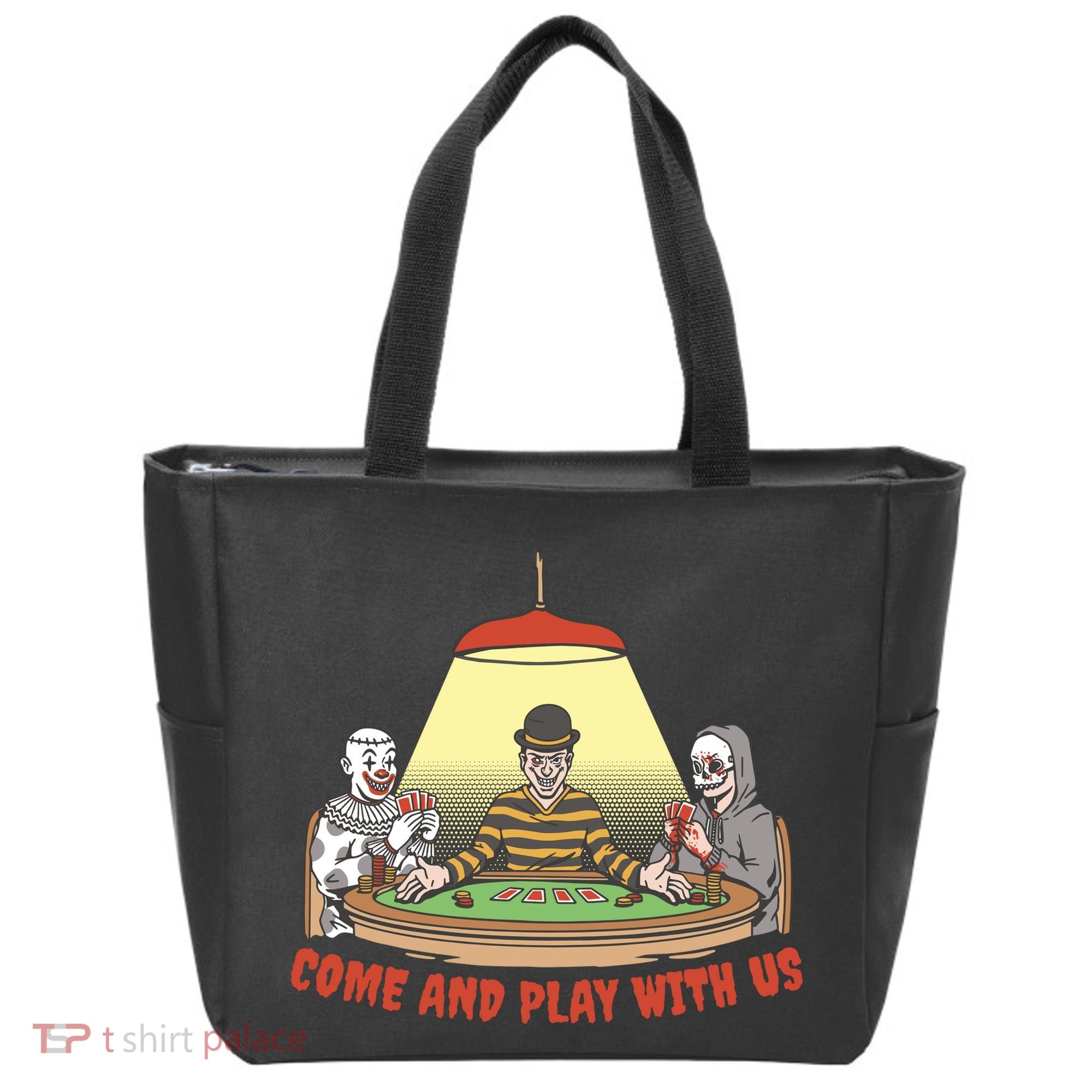 Come And Play With Us Spooky Horror Halloween Tote Bag