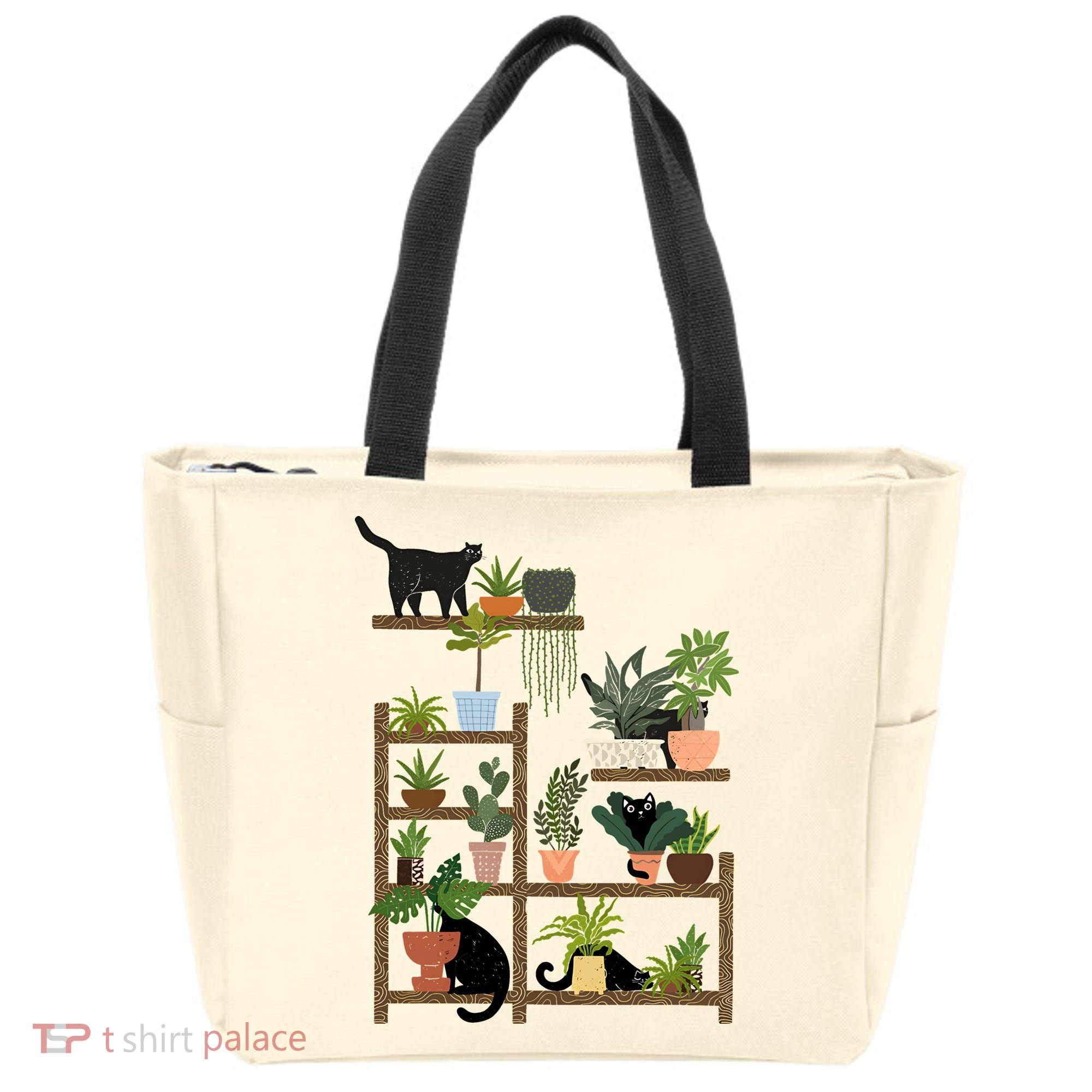 Cats And Plants Tote Bag