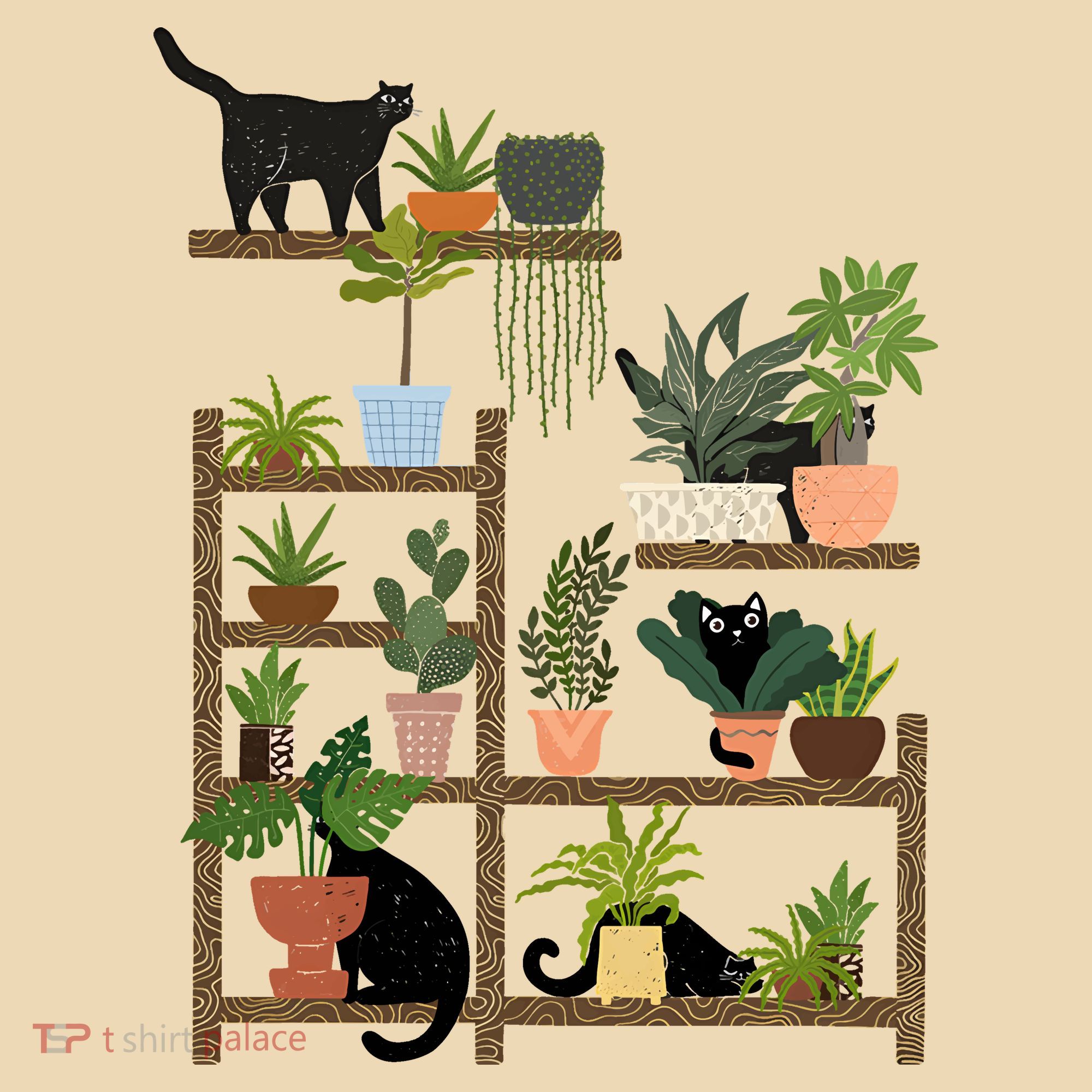Cats And Plants Tote Bag